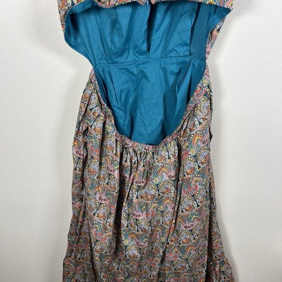 J. Crew Side Cutout Organic Cotton Dress in Liberty Giorgia Duke‎ Fabric Size 6 - Picture 14 of 16